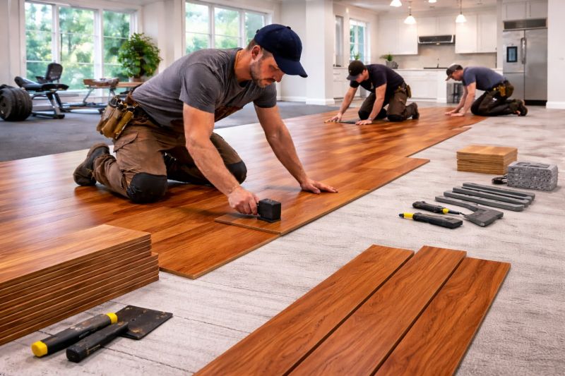 Cherry Floor Installation in Princeton, TX
