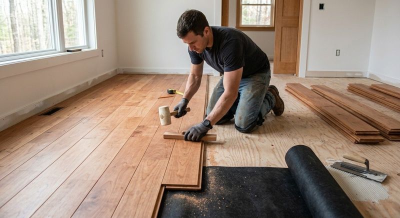 Cherry Floor Installation in Wylie, TX