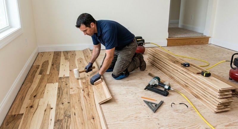 Hickory Floor Installation in Rockwall, TX