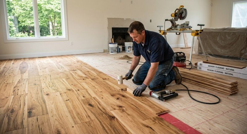 Hickory Floor Installation in Rockwall, TX