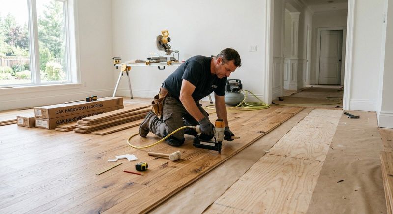 Oak Floor Installation in Plano, TX