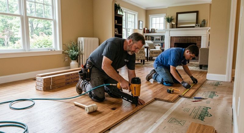 Oak Floor Installation in Rowlett, TX