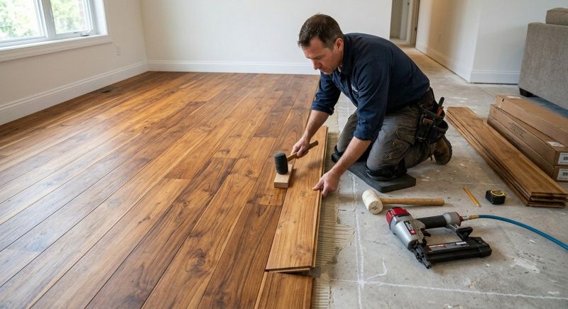 Teak Flooring Installation in Rockwall, TX