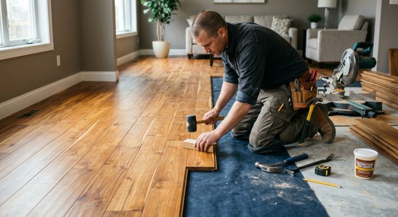 Teak Flooring Installation in Rockwall, TX