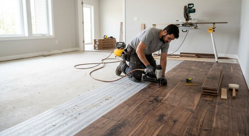 Walnut Flooring Installation in Rockwall, TX