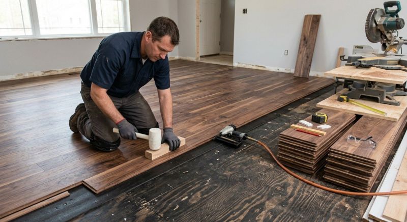 Walnut Flooring Installation in Rockwall, TX